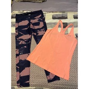 Under Armour Pink Tank + Leggings Set